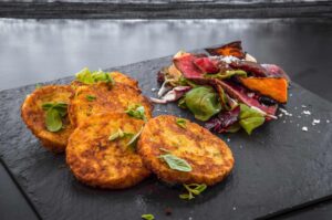 Homemade mini potato pancakes