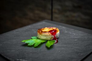 Grilled hermelín (Czech camembert-style cheese)