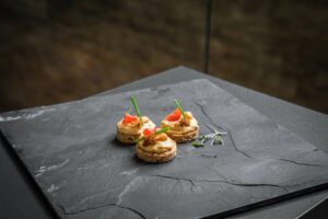 Homemade hummus on toast