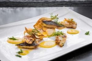 Gegrillte Wolfsbarschfilets