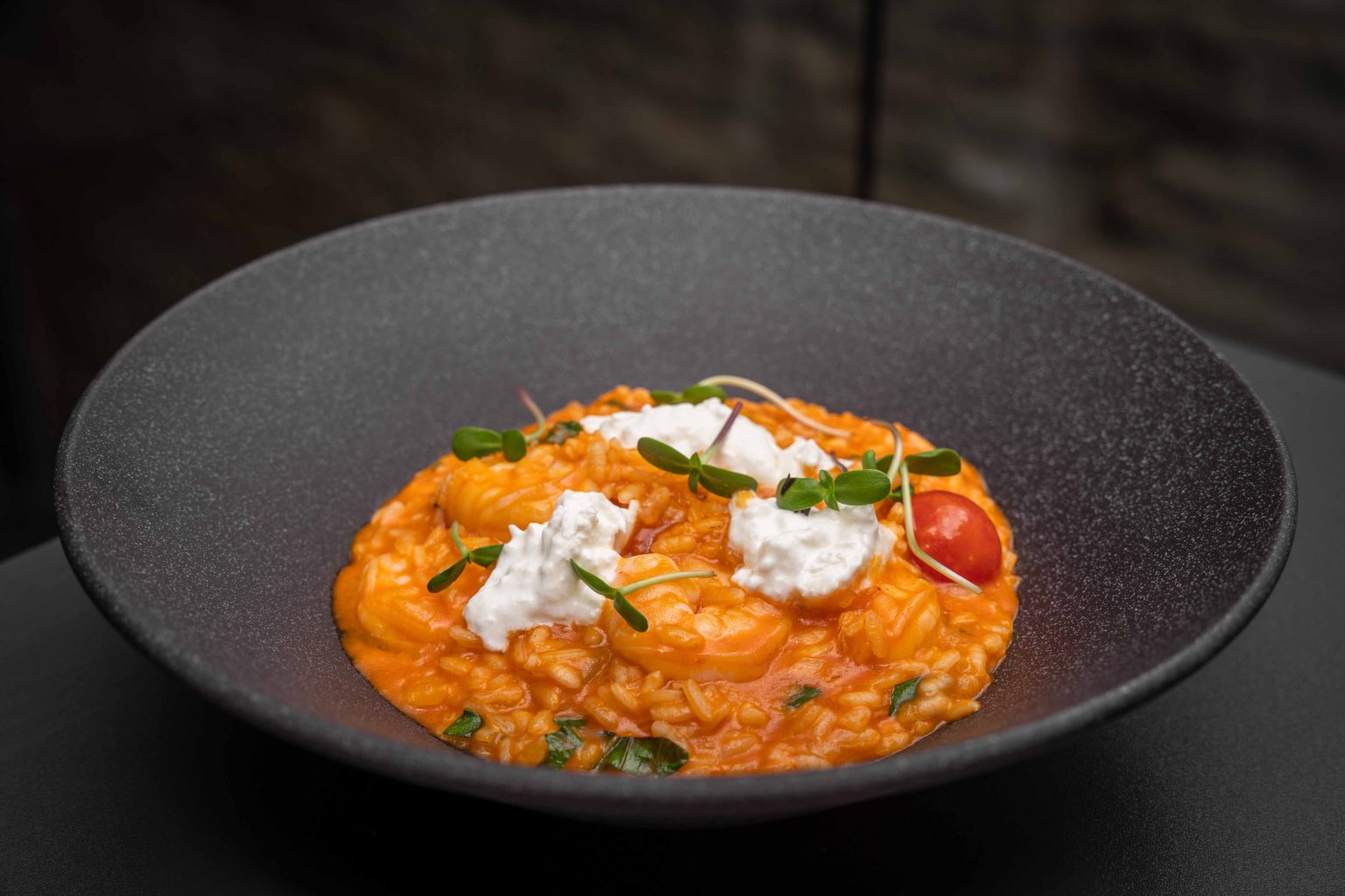 RISOTTO AL POMODORO CON GAMBERI